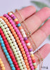 Boho Necklace, Seed Bead Choker, 2 Layers Double Cross